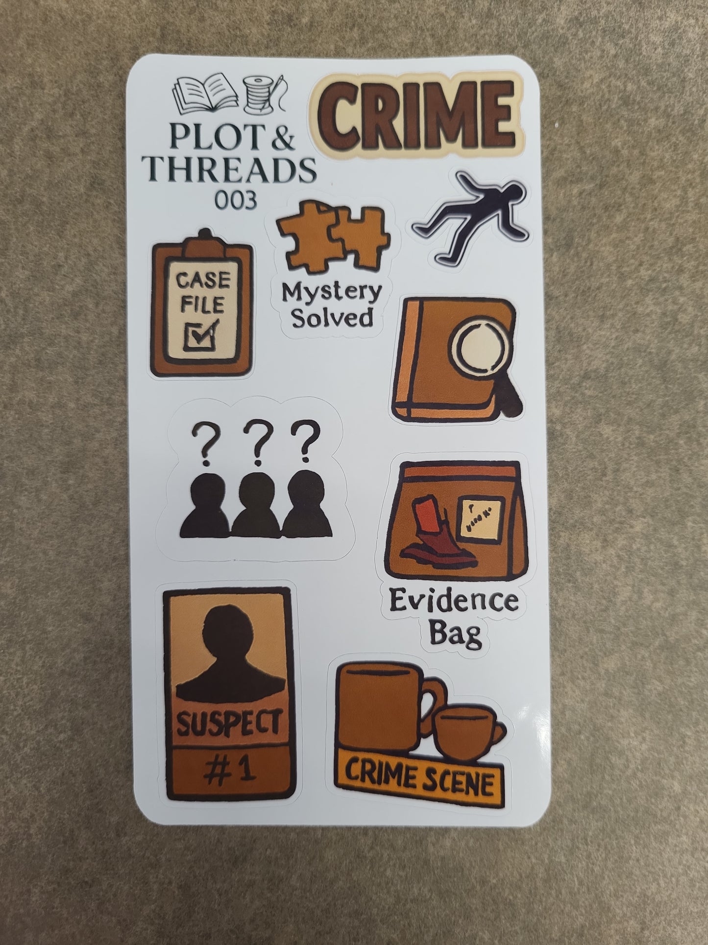 Plots & Threads Trope Sticker Sheet – Genre-Themed Bookish Stickers for Journals & Gifts Includes keywords like “trope sticker sheet,” “bookish stickers,” “genre-themed,” “journals,” and “literary gifts.”