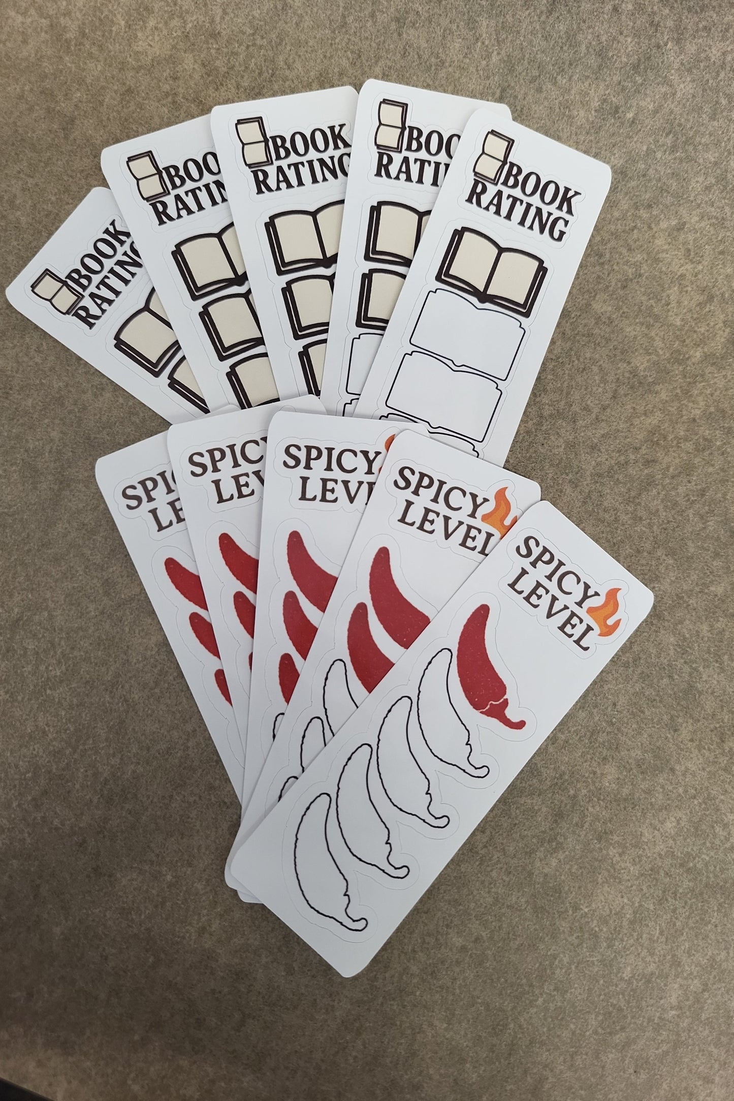 Reader’s Mark Sticker Series – Book Rating & Spicy Level  Journaling & Annotation Sticker
