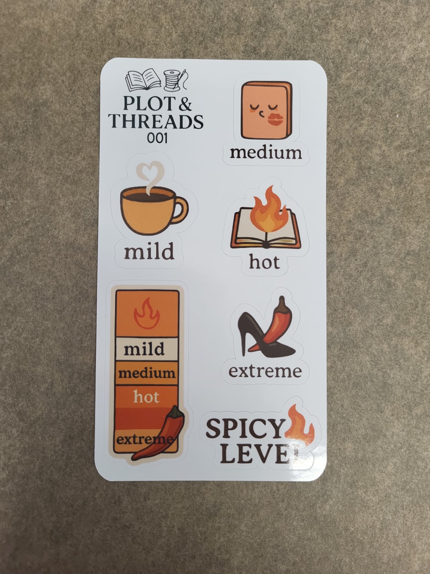 Plots & Threads Trope Sticker Sheet – Genre-Themed Bookish Stickers for Journals & Gifts Includes keywords like “trope sticker sheet,” “bookish stickers,” “genre-themed,” “journals,” and “literary gifts.”