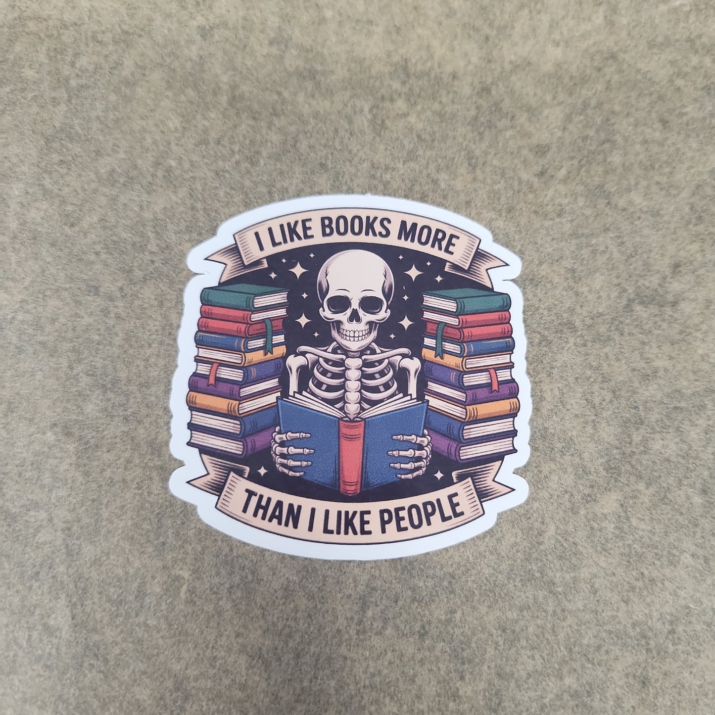 “Books Are My Therapy” Sticker – Cosy Literary Design  Individual or Full Set Available