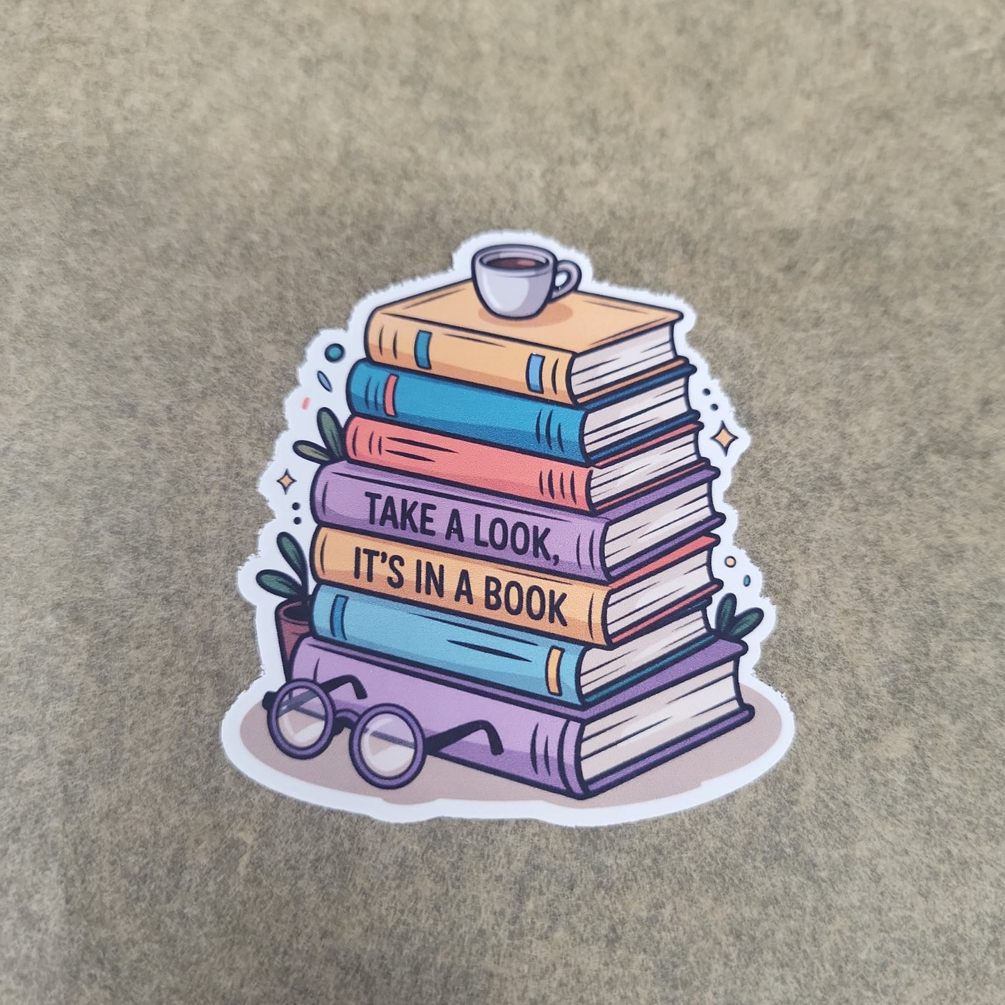 “Books Are My Therapy” Sticker – Cosy Literary Design  Individual or Full Set Available