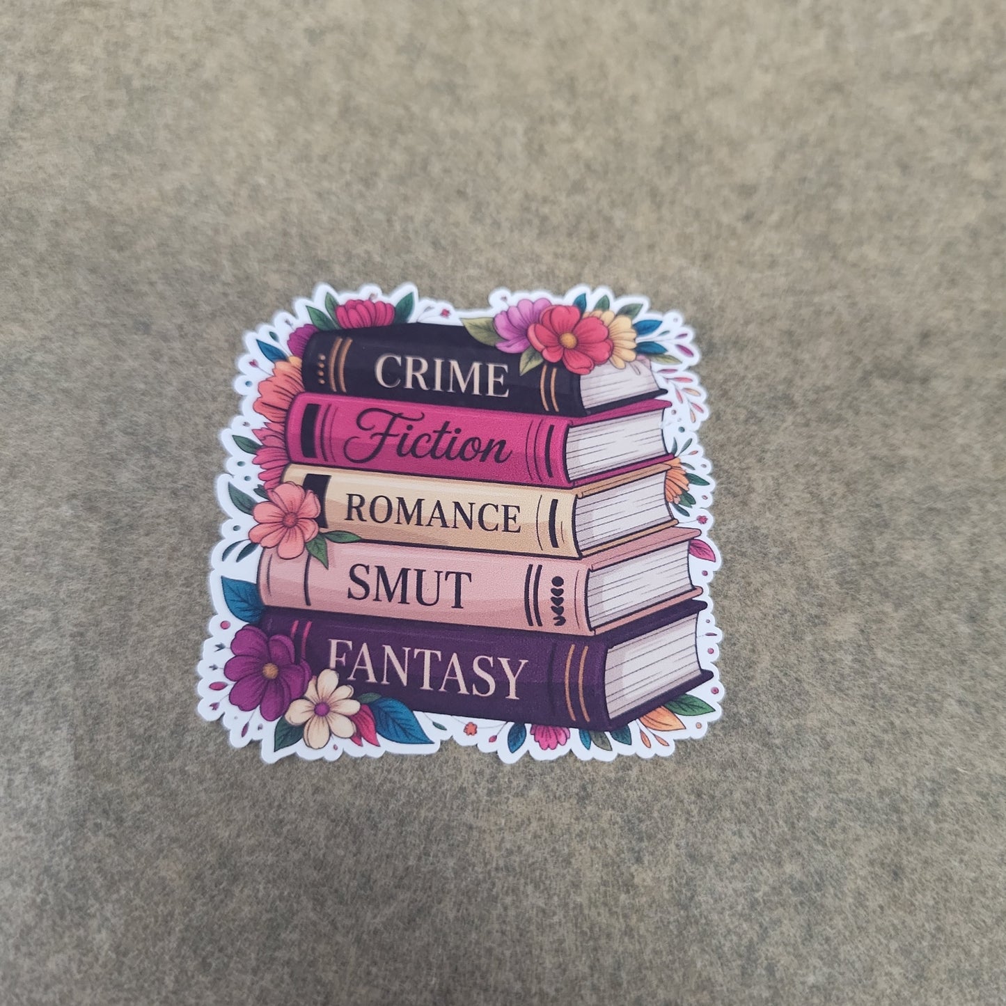 “Books Are My Therapy” Sticker – Cosy Literary Design  Individual or Full Set Available