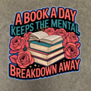 “Books Are My Therapy” Sticker – Cosy Literary Design  Individual or Full Set Available